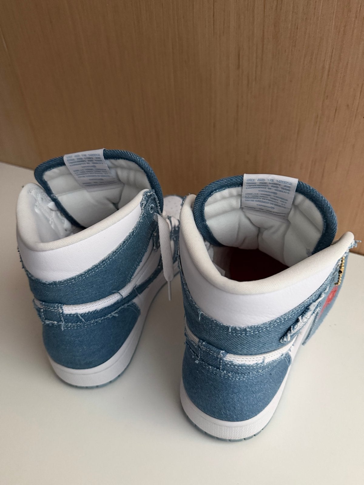 Jordan High tops - Denim - Maat 41 - Origineel, Ophalen of Verzenden, Zo goed als nieuw, Blauw, Sneakers of Gympen