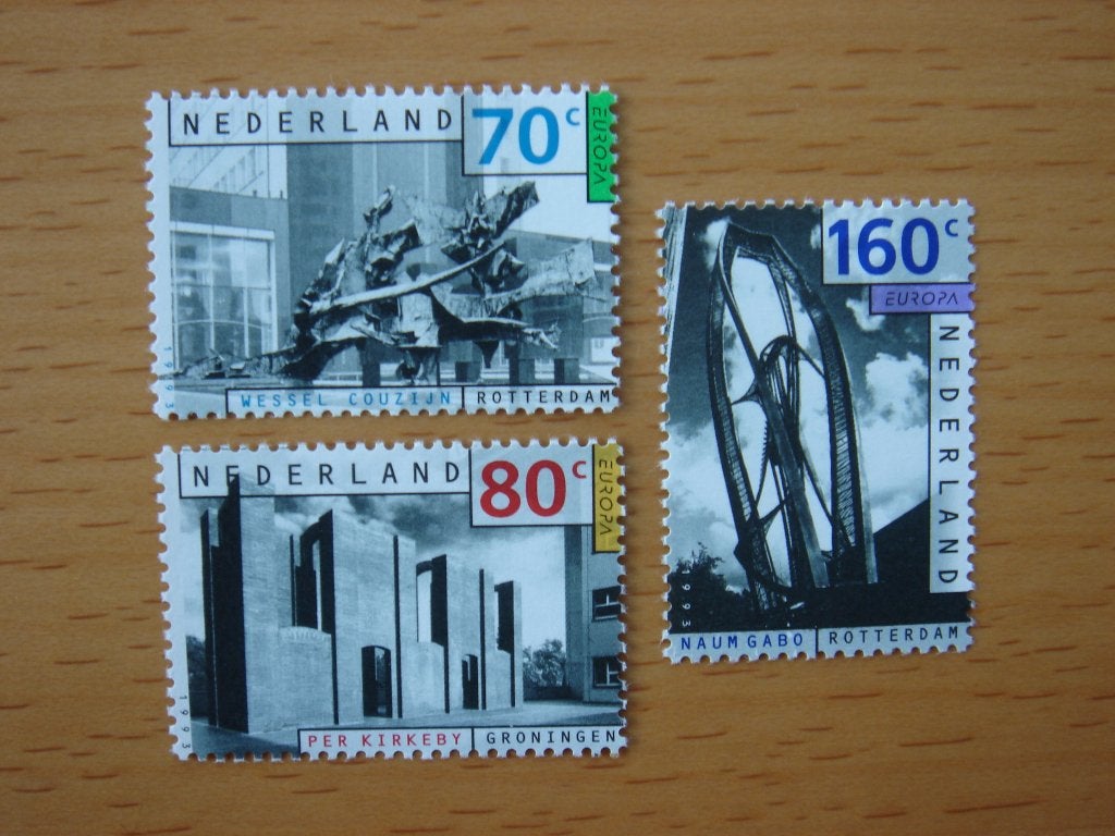 NVPH 1565, 1566 en 1567 Europa Hedendaagse Kunst 3x, Ophalen of Verzenden, Na 1940, Postfris