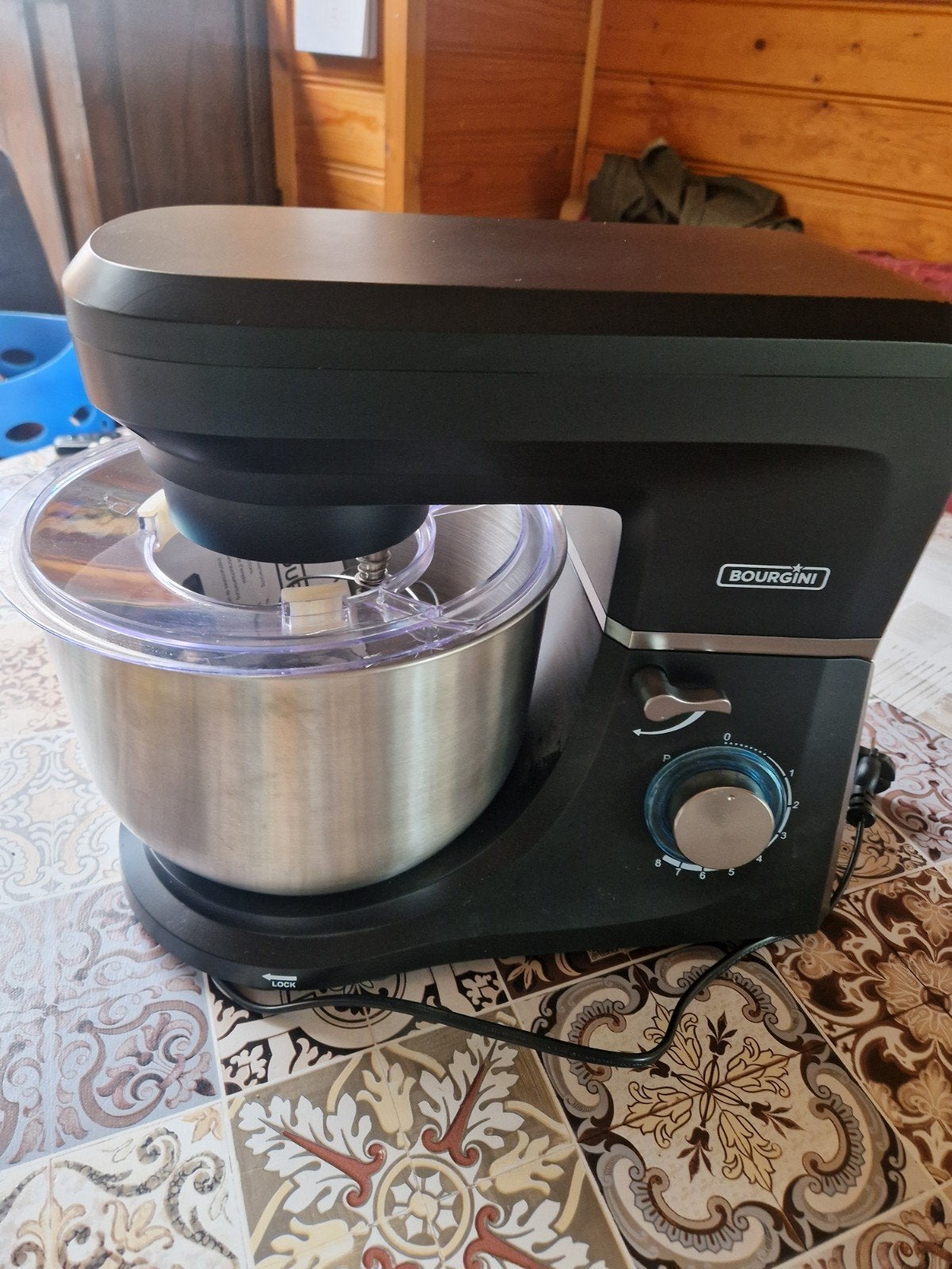 BOURGINI Master Kitchen Chef 6.2L Keukenmachine Zwart, 4 liter of meer, Ophalen, Zo goed als nieuw, 3 snelheden of meer