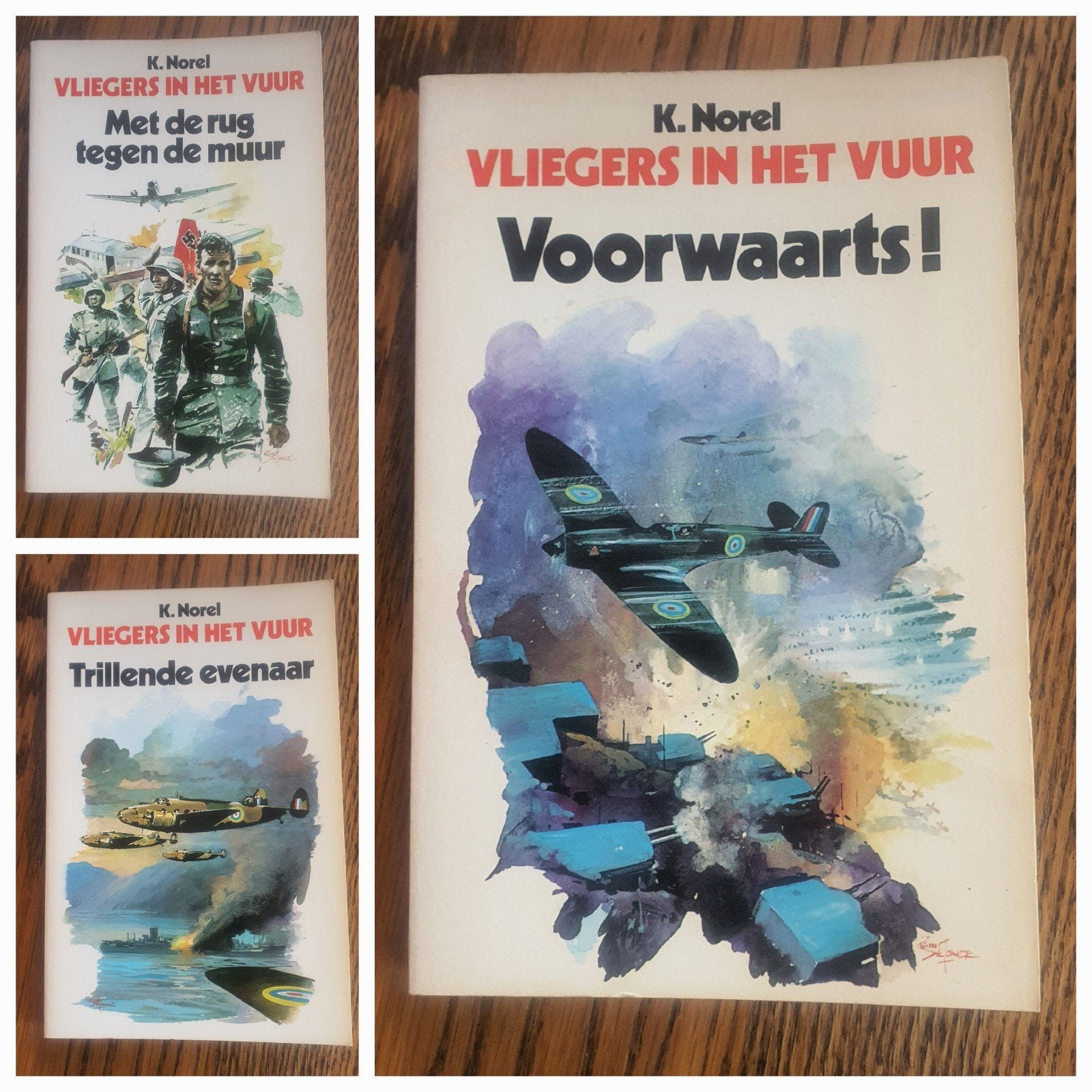 K. Norel - Vliegers in het Vuur trilogie (3 boeken), Ophalen of Verzenden, K. Norel, Luchtmacht, Tweede Wereldoorlog