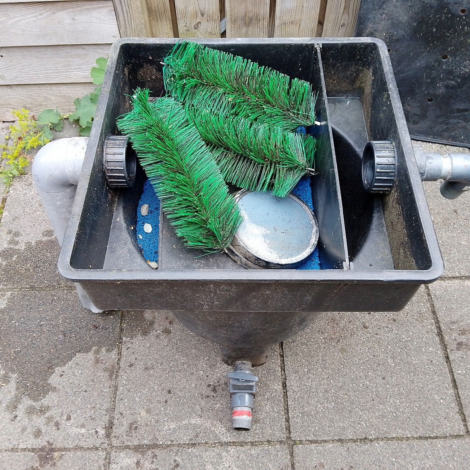 2 kamer filter met borstels en matten., Karper of Koi