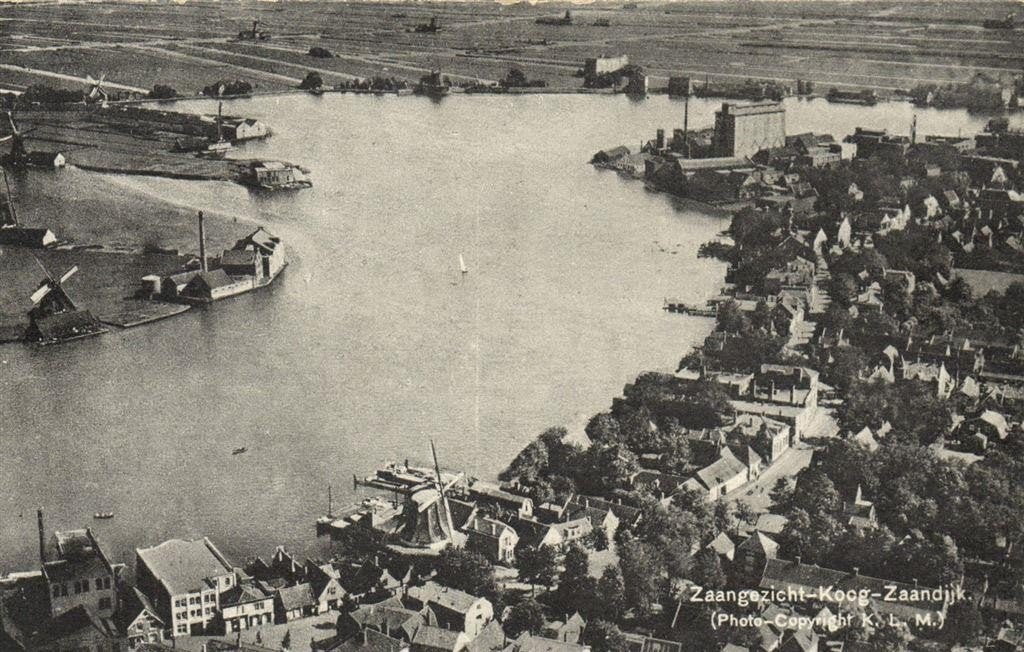 Zaangezicht - Koog-Zaandijk - KLM - ongelopen, Ophalen of Verzenden, 1920 tot 1940, Ongelopen, Noord-Holland