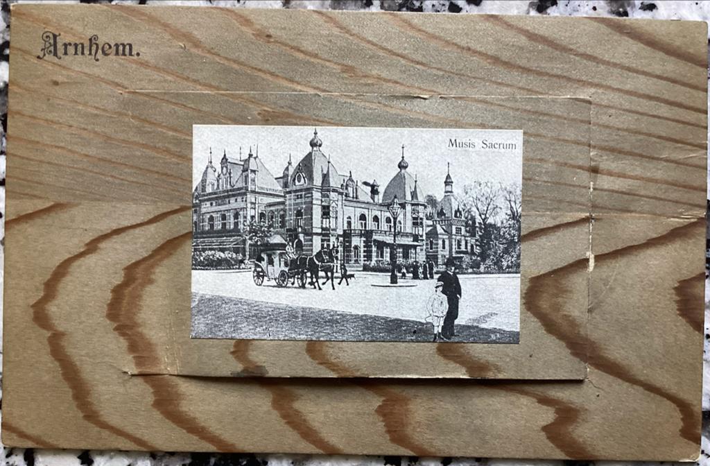 Arnhem Gelderland Musis Sacrum Leperello 10 afbeeldingen, Verzenden, Voor 1920, Gelopen, Gelderland