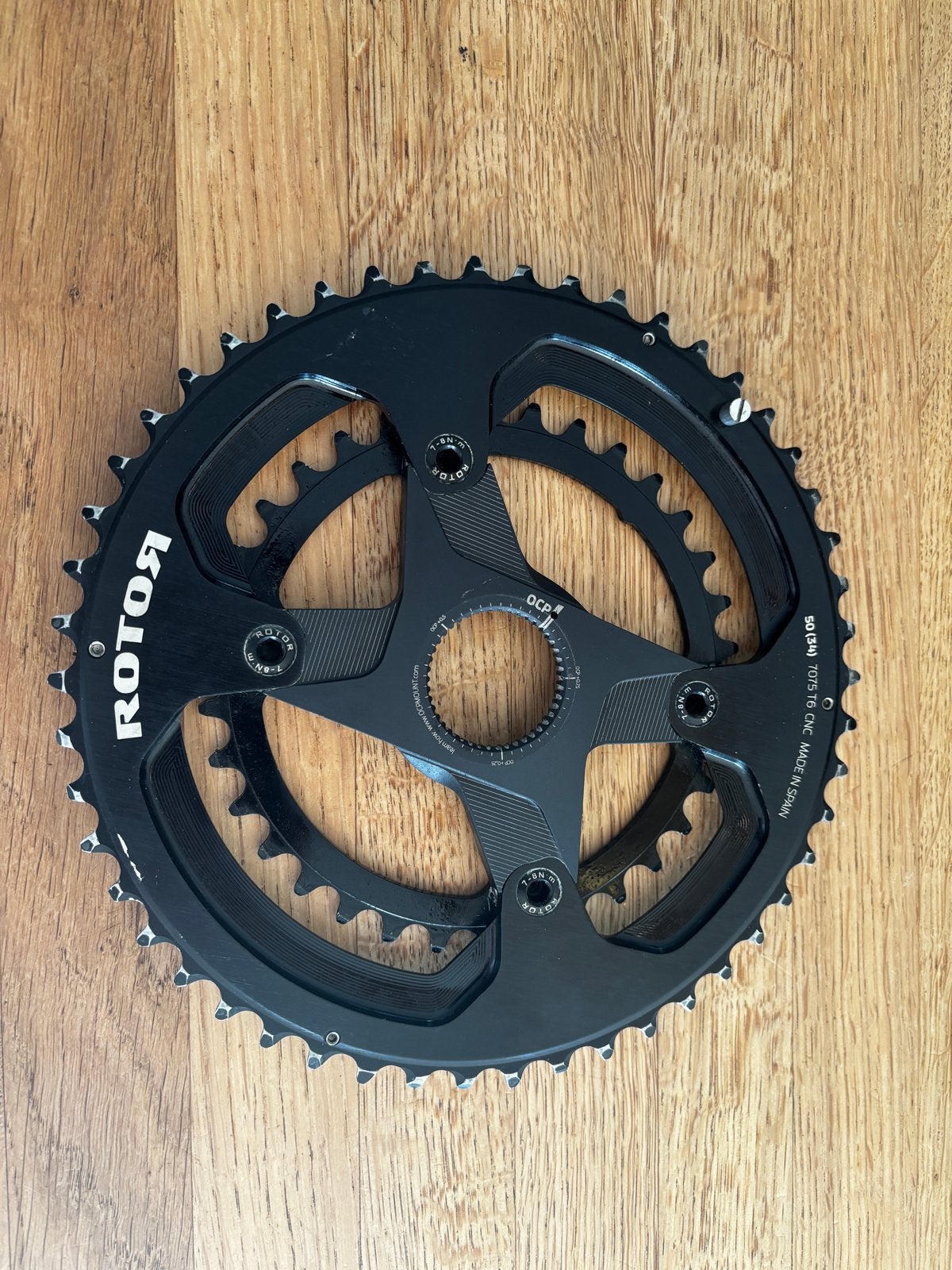 Rotor Vegast Crankstel 172.5mm zo goed als nieuw, Crankstel of Pedalen, Ophalen of Verzenden, Zo goed als nieuw, Aluminium