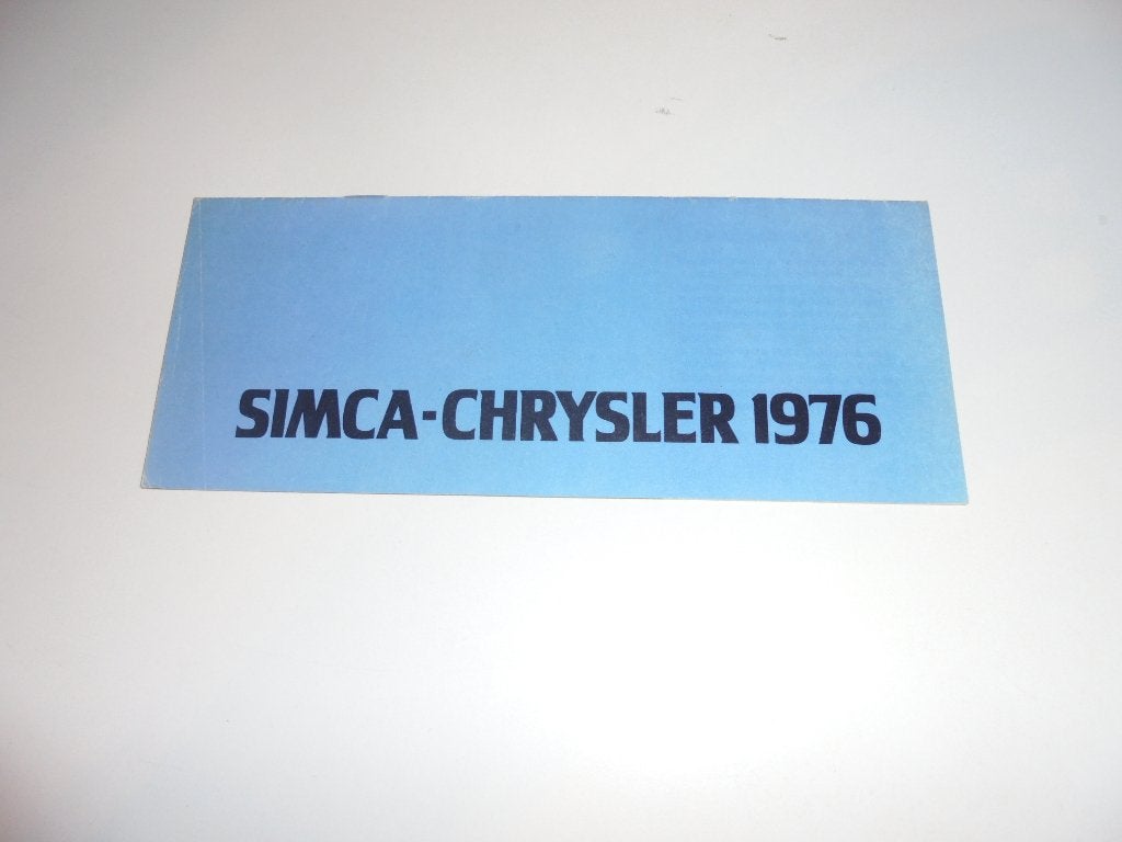 brochure Simca-Chrysler modellenprogramma  1976, Ophalen of Verzenden, Zo goed als nieuw, Overige merken