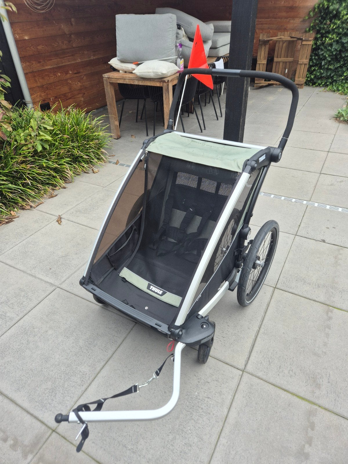 Thule Chariot Lite 2 Fietskar & Kinderwagen, Fietsen en Brommers, Ophalen, Opvouwbaar, 20 tot 40 kg, Zo goed als nieuw