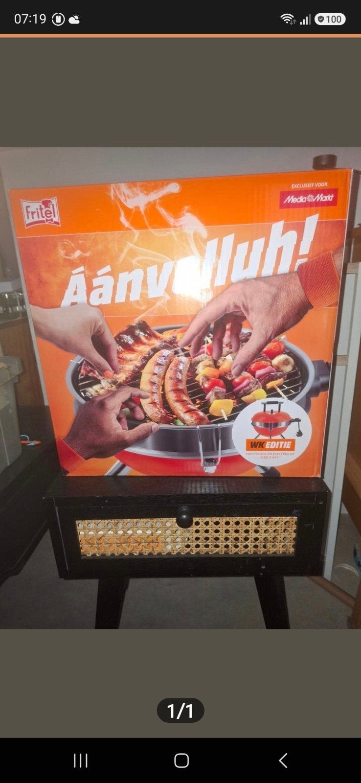 Fritel wk editie barbecue zowel kolen en elektrisch!!!!!!!!!, Ophalen, Nieuw, Fritel
