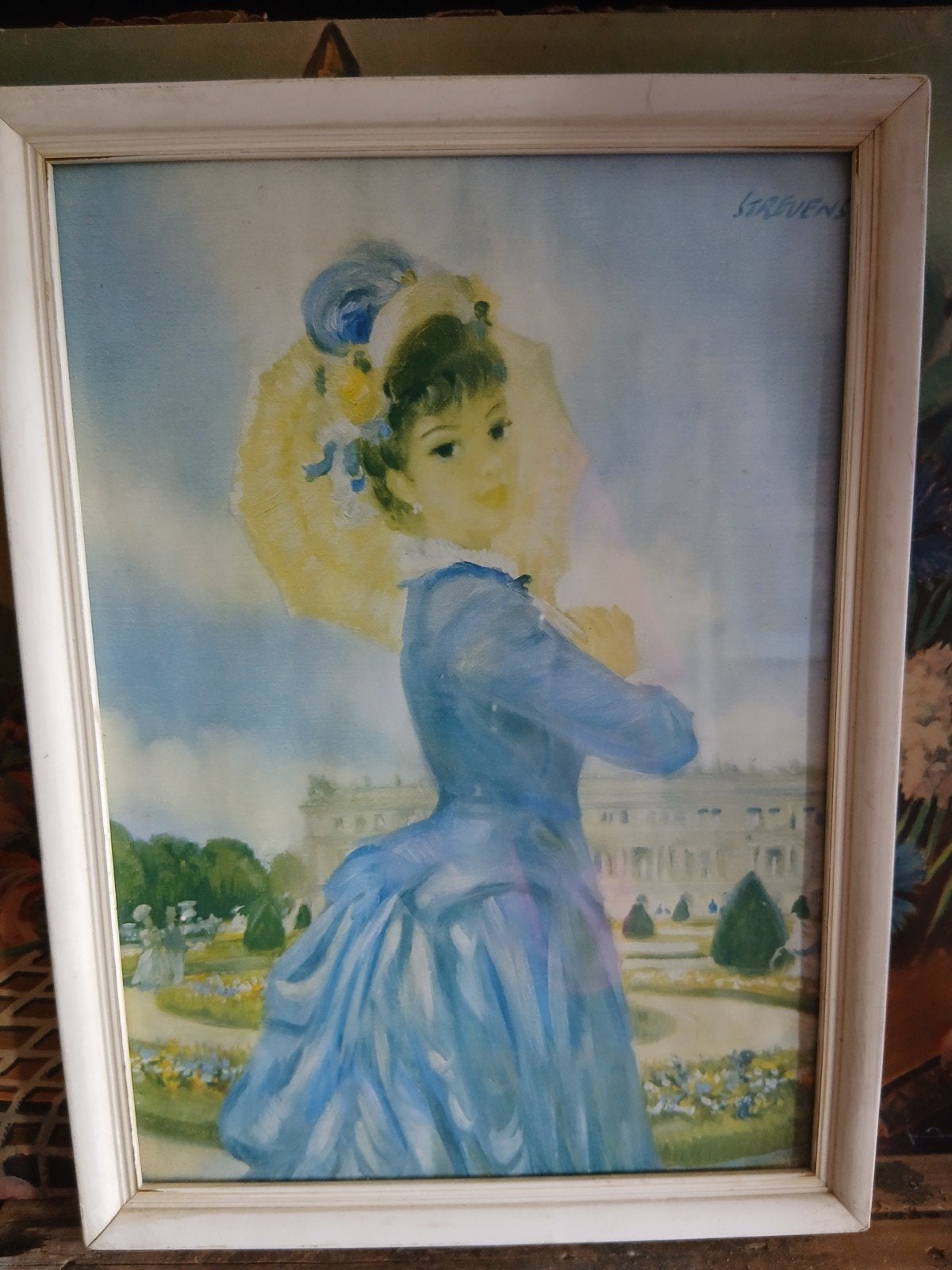vintage repro Engelse dame, Ophalen of Verzenden