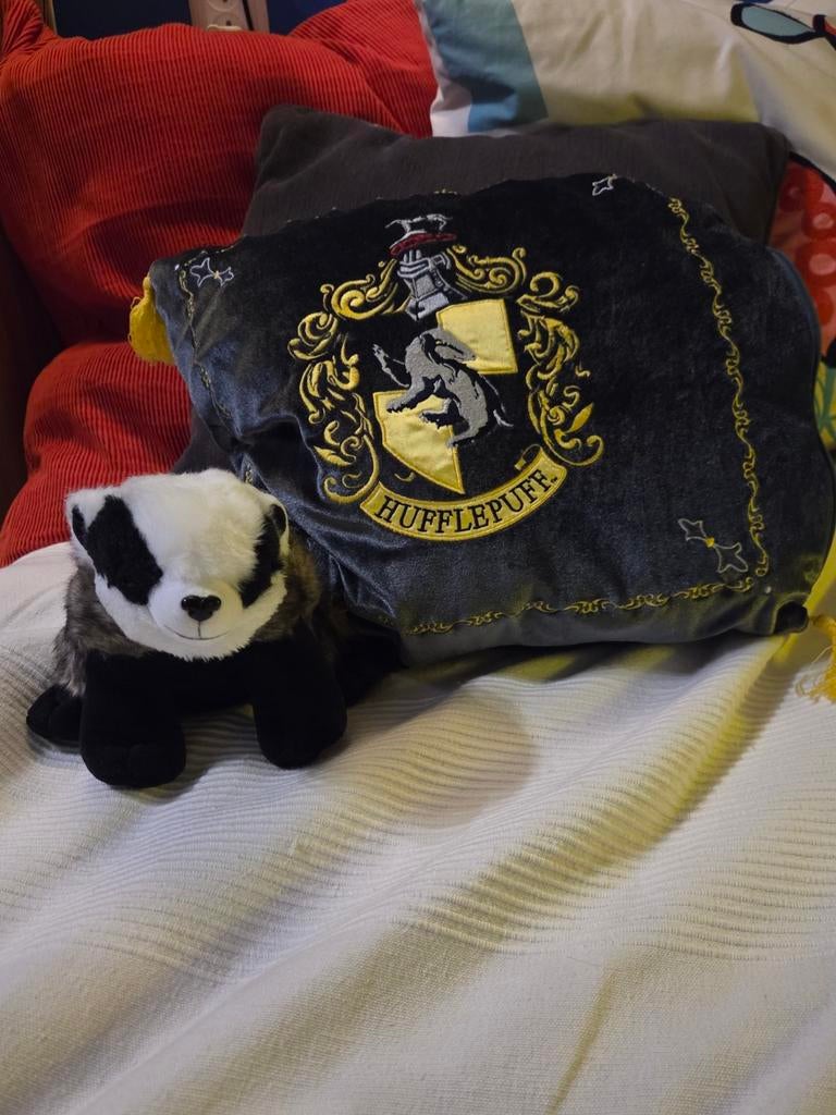Harry Potter Hufflepuff Das knuffel en kussen, Ophalen of Verzenden, Zo goed als nieuw, Overige typen