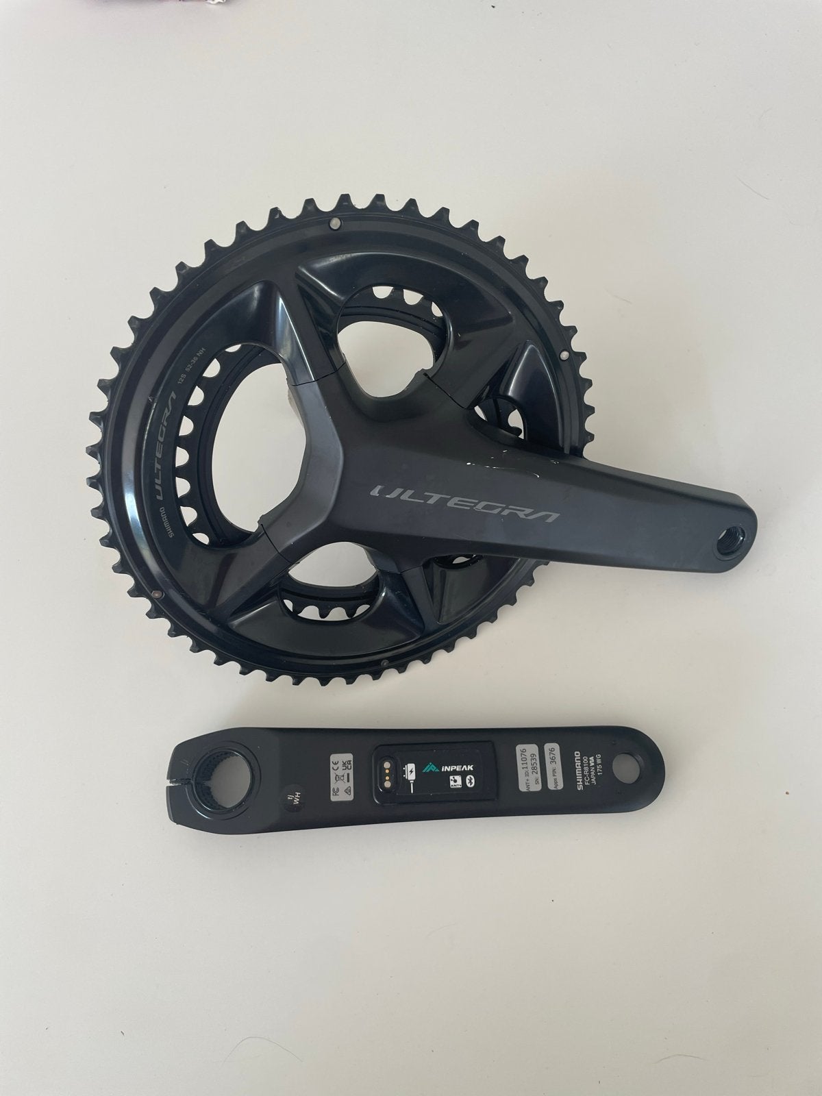 Shimano Ultegra FC-R8100 crankset met Inpeak powermeter 175m, Fietsen en Brommers, Fietsonderdelen, Crankstel of Pedalen, Gebruikt