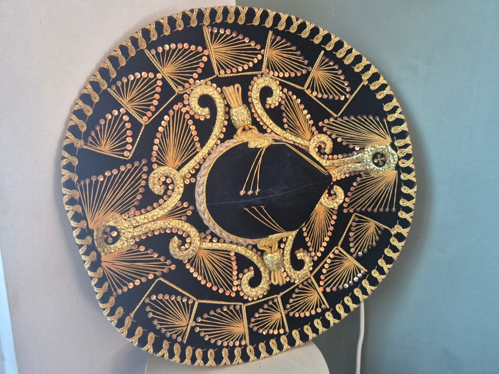 Vintage Authentieke Mexicaanse Mariachi Sombrero XXL, Ophalen, Nieuw, 60 cm (XL, 7½ inch) of meer, Hoed