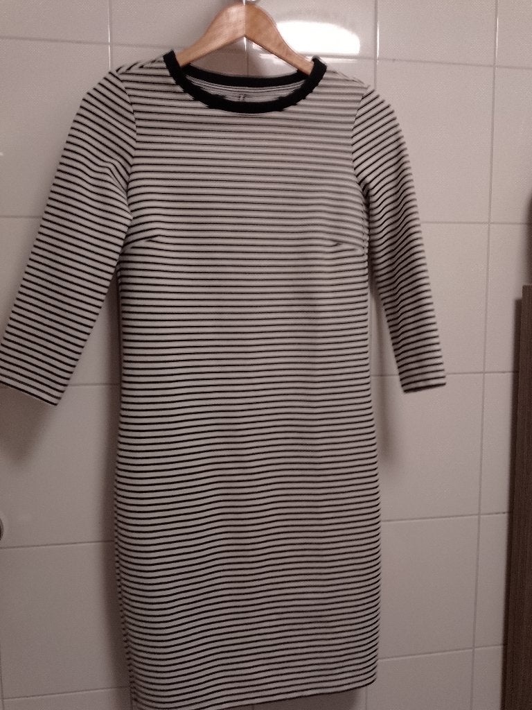 Bien Bleu Punta Dress jurk zwart/wit gestreept Maat XS, Overige kleuren, Ophalen of Verzenden, Zo goed als nieuw, Maat 34 (XS) of kleiner