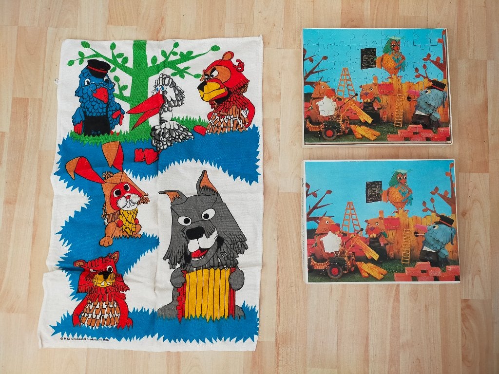 Fabeltjeskrant Puzzel + Handdoek uit 1968, Ophalen of Verzenden, Meer dan 50 stukjes, Nieuw
