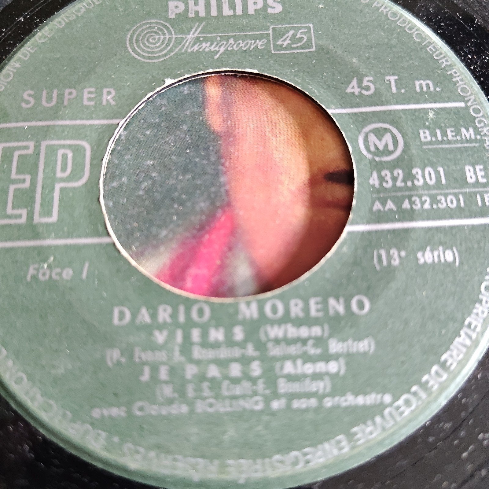 Dario Moreno - Viens (When) / Je Pars (Alone) EP Philips, Gebruikt, Overige genres, 7 inch, Ophalen of Verzenden