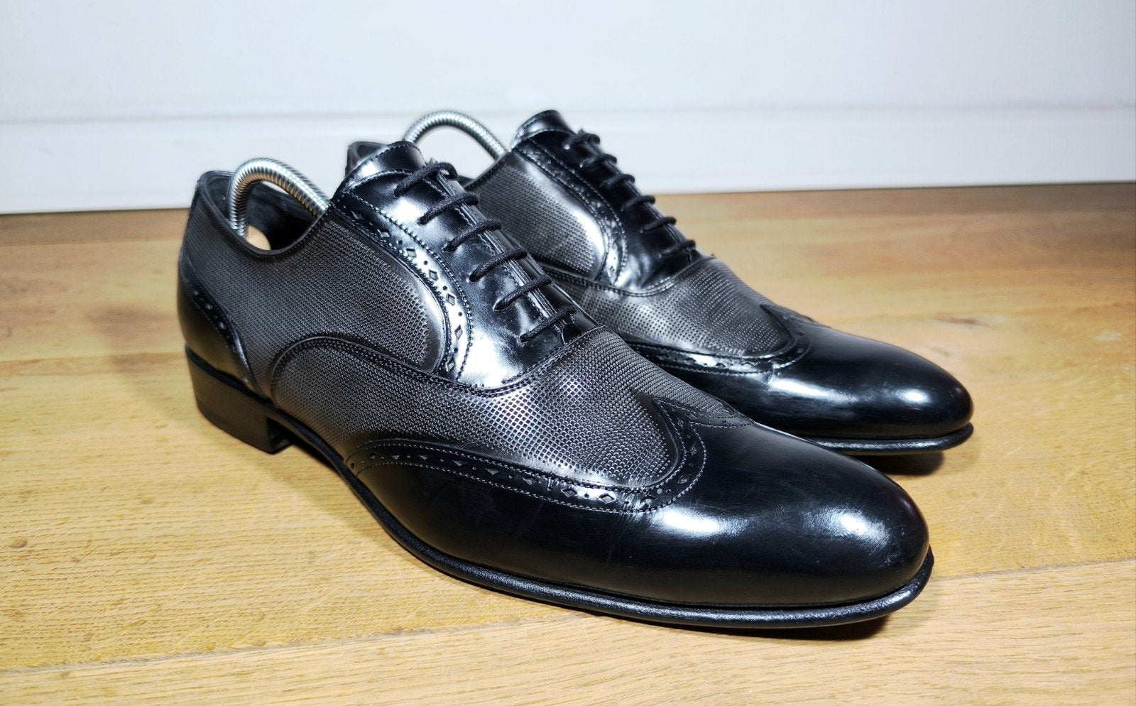 Harris Firenze exclusieve herenschoenen maat 8,5 / 42,5, Ophalen, Harris, Zwart, Gedragen