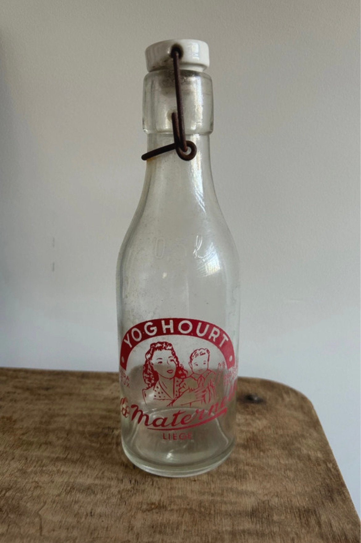 Belgische melkfles brocante, Antiek en Kunst, Ophalen of Verzenden