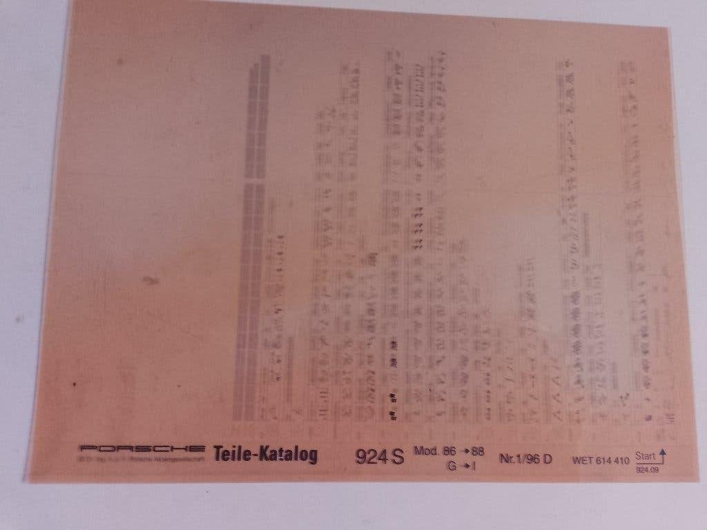 Porsche 924 S 86-88 dealer Microfiche Onderdelen catalogus, Ophalen of Verzenden, Gelezen, Porsche