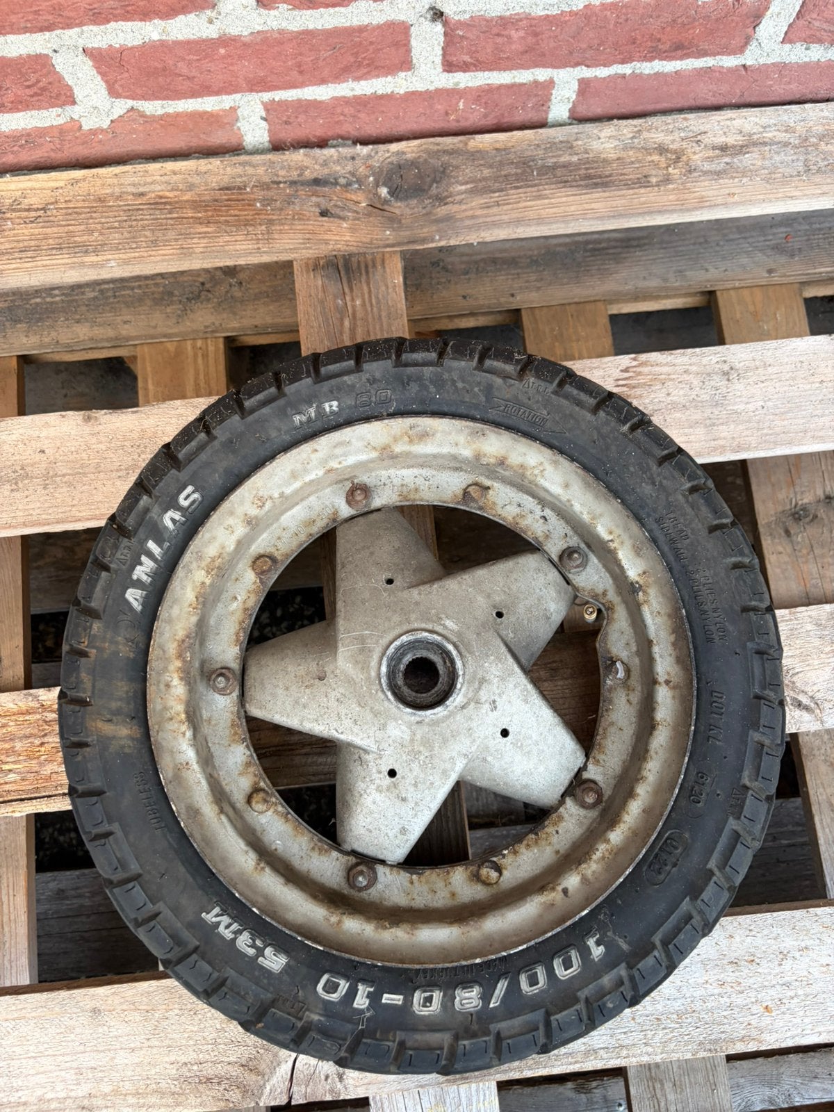 piaggio quartz 100mm trommel velg, Ophalen