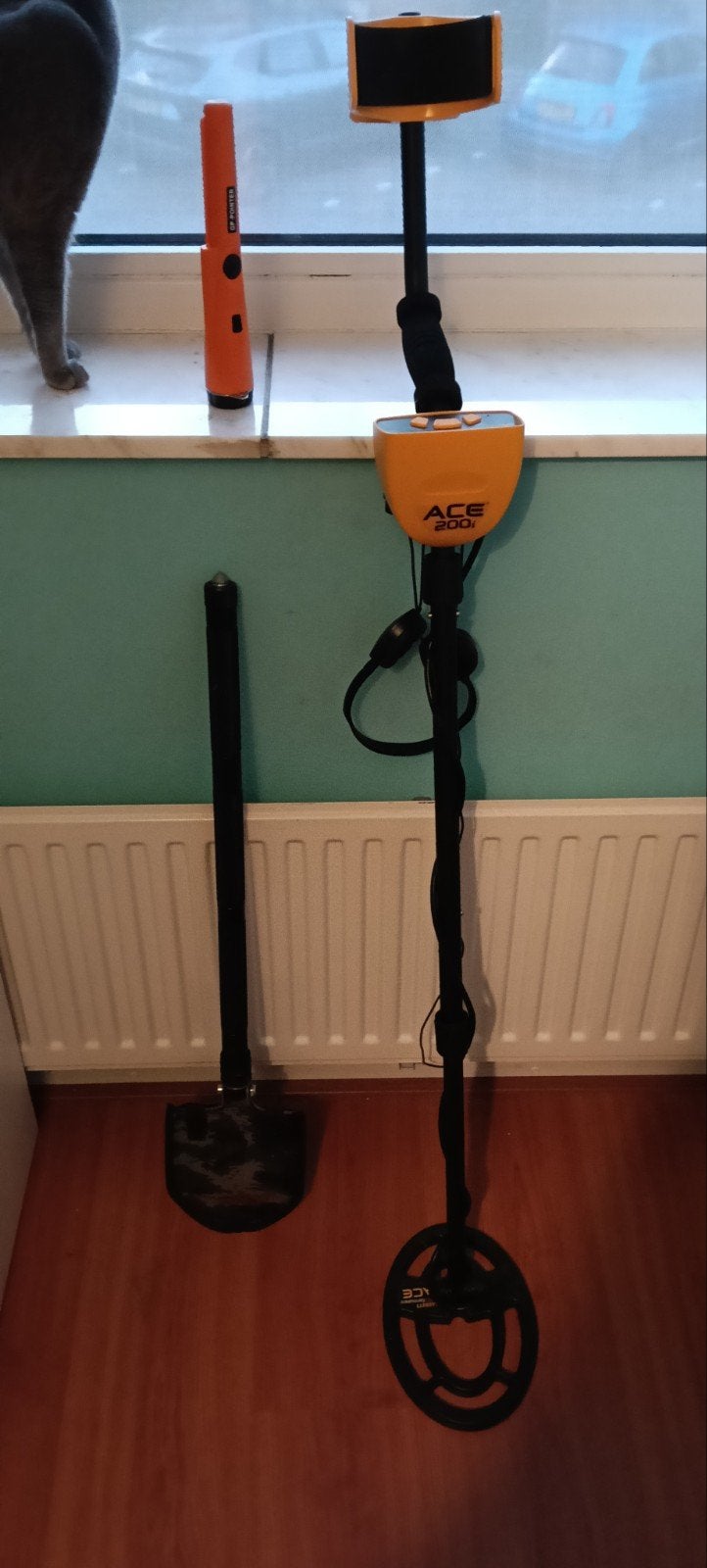 Garrett Ace 200i Metaaldetector met Pinpointer en Schep, Hobby en Vrije tijd, Metaaldetectors, Ophalen, Garrett, Meer dan 30 cm