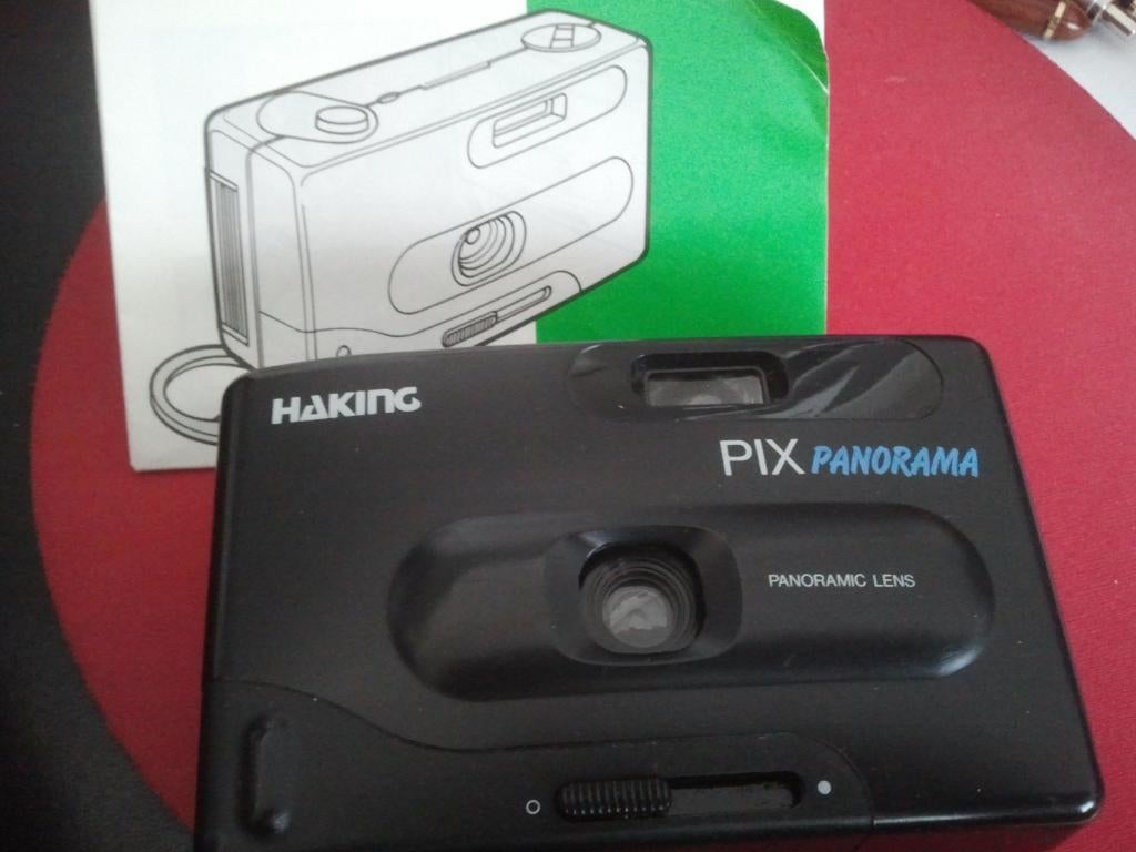 Haking Pix Panorama camera, boekje aanwezig., Audio, Tv en Foto, Fotocamera's Analoog, Verzenden, Gebruikt, Compact, Overige Merken