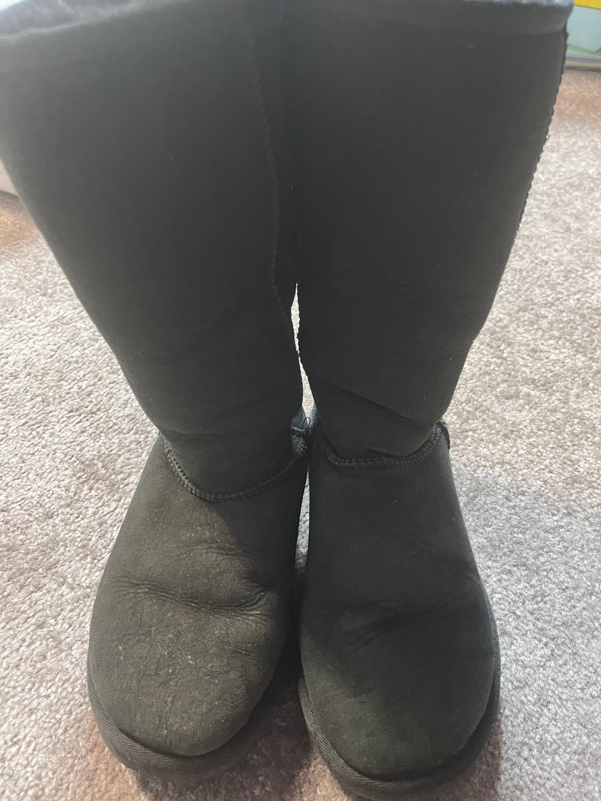 Uggs lang, Ophalen of Verzenden, Zo goed als nieuw, Zwart, Pantoffels of Sloffen