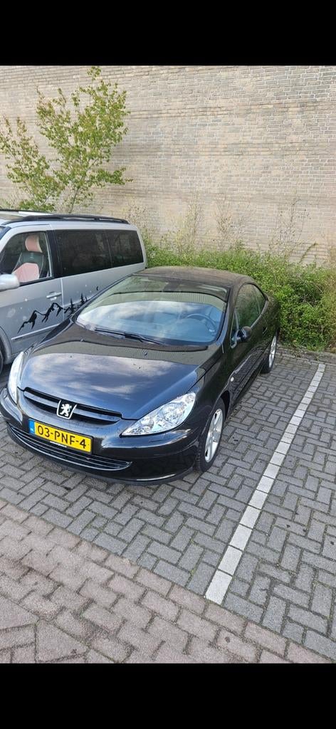 Peugeot 307 2.0 16V CC 2004 Zwart, Auto's, Voorwielaandrijving, Zwart, 4 cilinders, Cabriolet