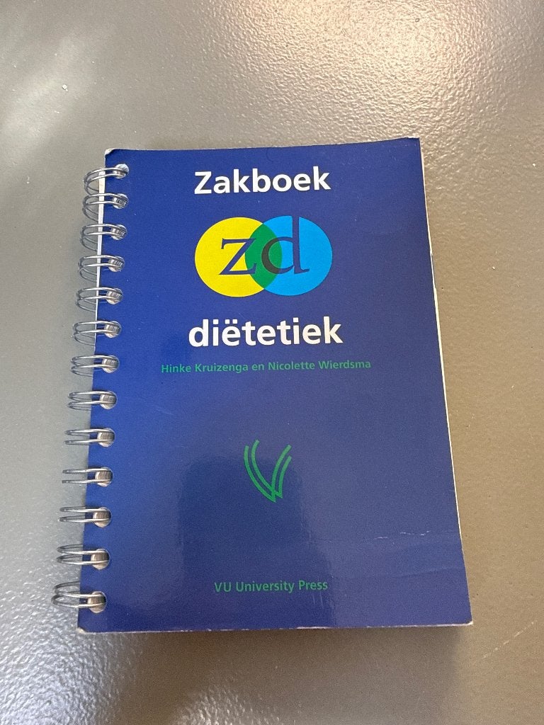Zakboek Diëtetiek - Hinke Kruizenga & Nicolette Wierdsma, Hinke Kruizenga en Nicolette Wierdsma, Zo goed als nieuw, Gamma, HBO