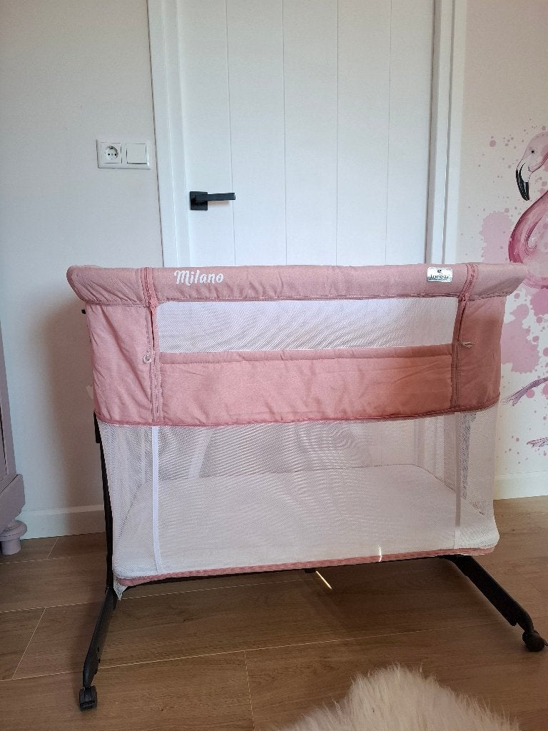 Co sleeper roze lorelli, Kinderen en Baby's, Babywiegjes en Ledikanten, Gebruikt, Wieg, Ophalen of Verzenden