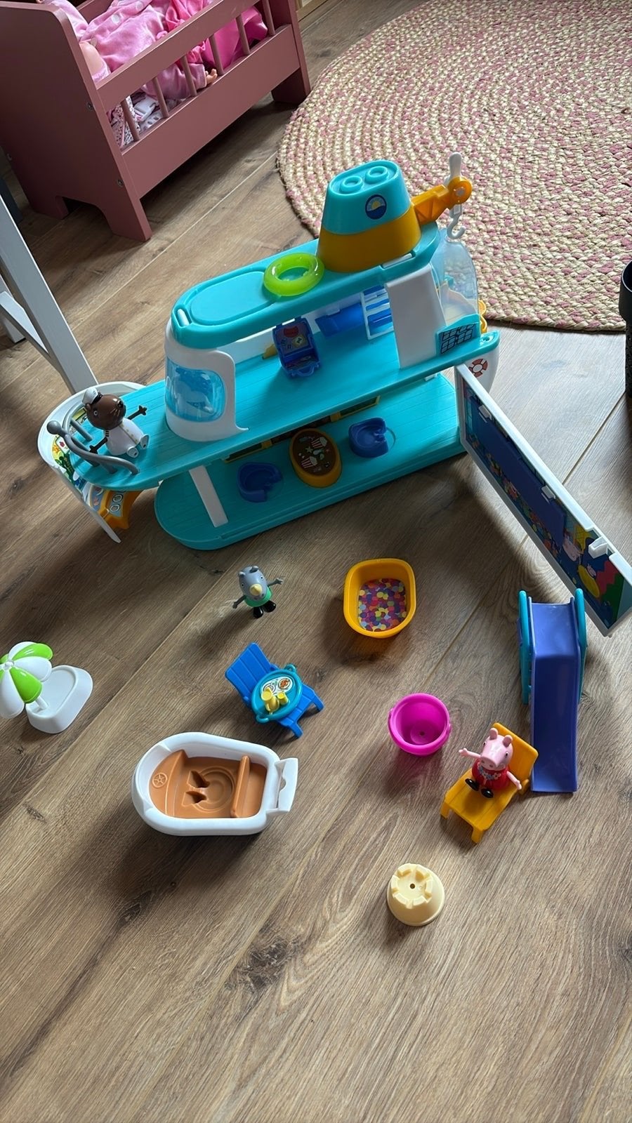 Complete Peppa Pig speelgoedset: boot, huis, auto, caravan, Kinderen en Baby's, Speelgoed | Overig, Ophalen of Verzenden, Zo goed als nieuw