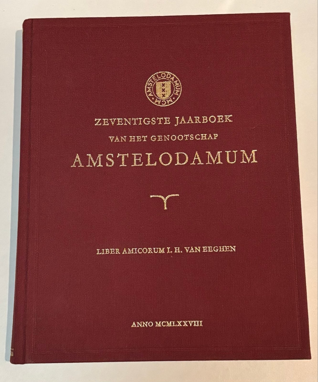 Zeventigste Jaarboek Amstelodamum - Liber Amicorum, Ophalen of Verzenden, 20e eeuw of later, Zo goed als nieuw