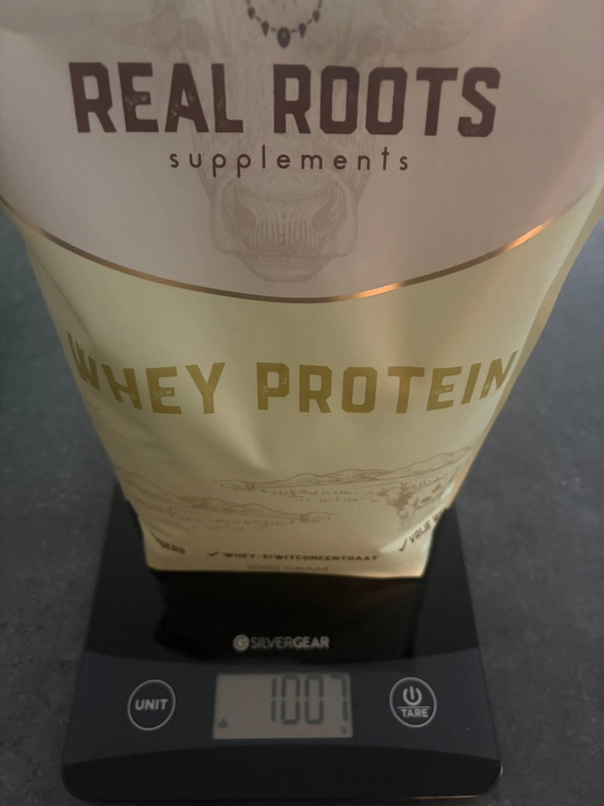 Whey Protein Real Roots, Ophalen of Verzenden, Zo goed als nieuw, Poeder of Drank