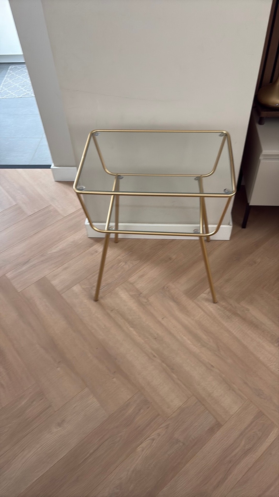 Bijzettafel glas, Ophalen, Vierkant, 55 tot 75 cm, 60 cm of meer
