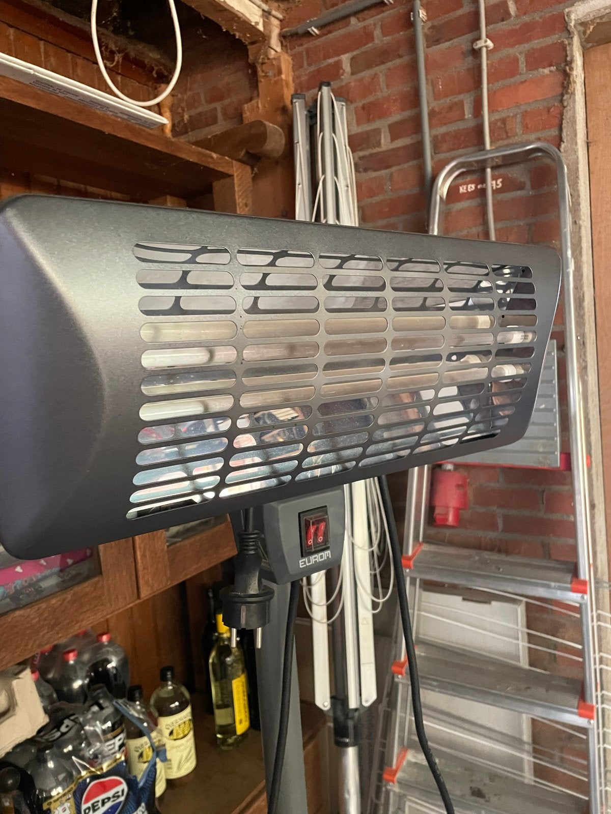 Eurom Q-time 2000S Terrasverwarmer op Statief, Ophalen, Kachel, Zo goed als nieuw, 60 tot 150 cm