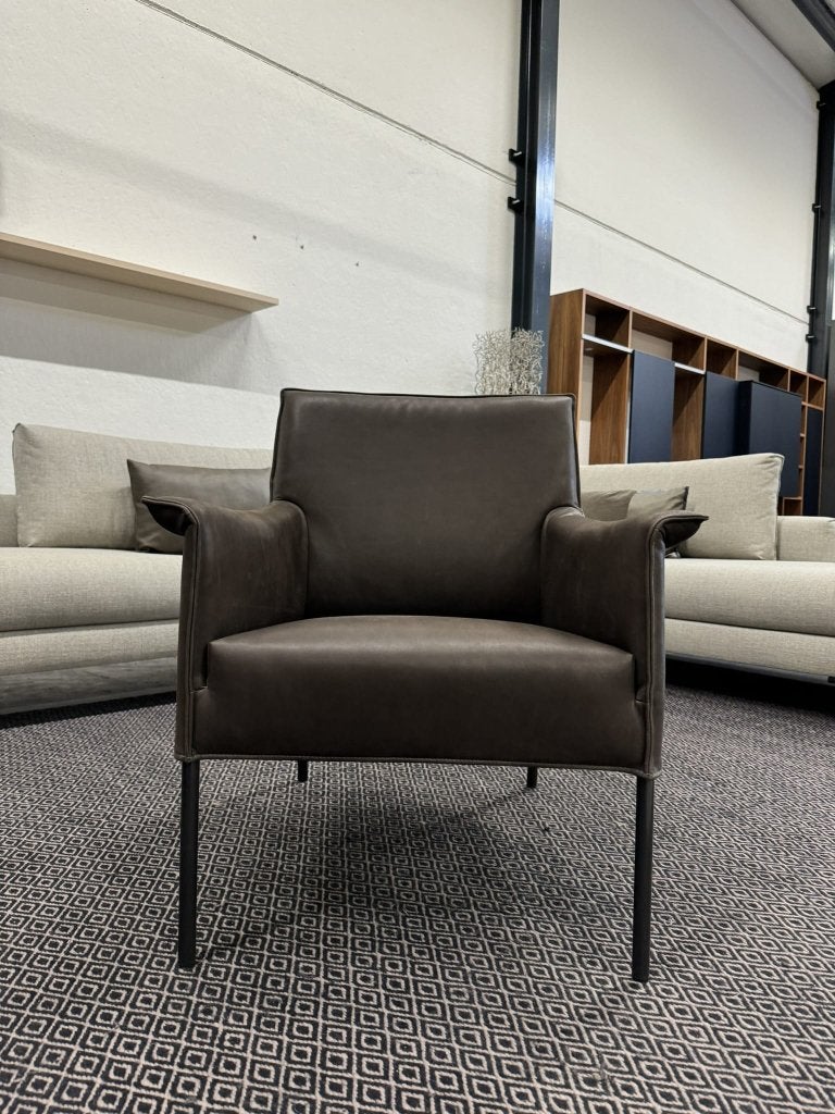 Nieuw Design on Stock Limec Fauteuil bruin leer Design stoel, Minder dan 75 cm, Leer, Ophalen of Verzenden, 50 tot 75 cm