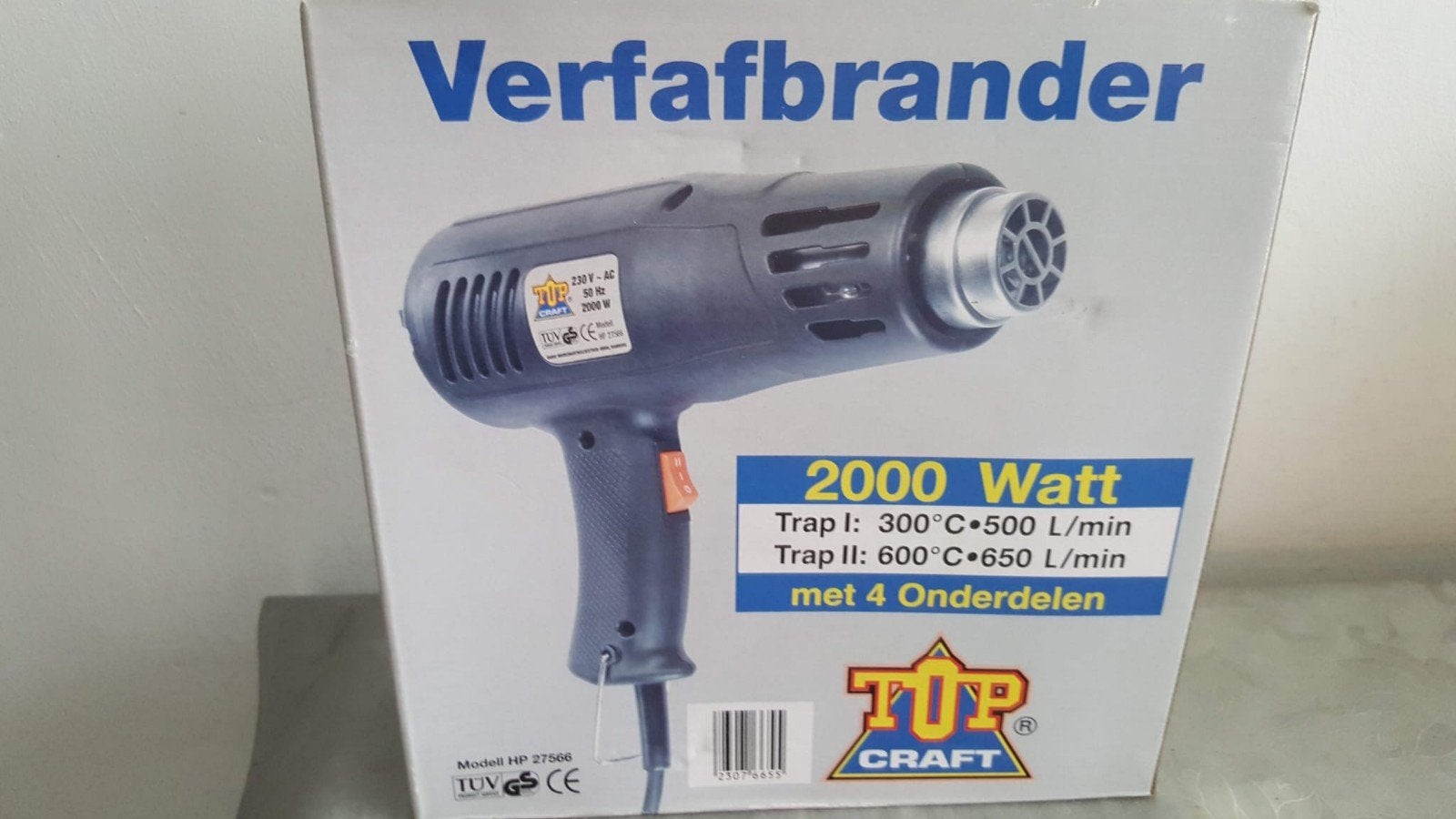 Nieuwe Topcraft verfafbrander/hetelucht-pistool complete set, Ophalen of Verzenden, Nieuw, Overige typen