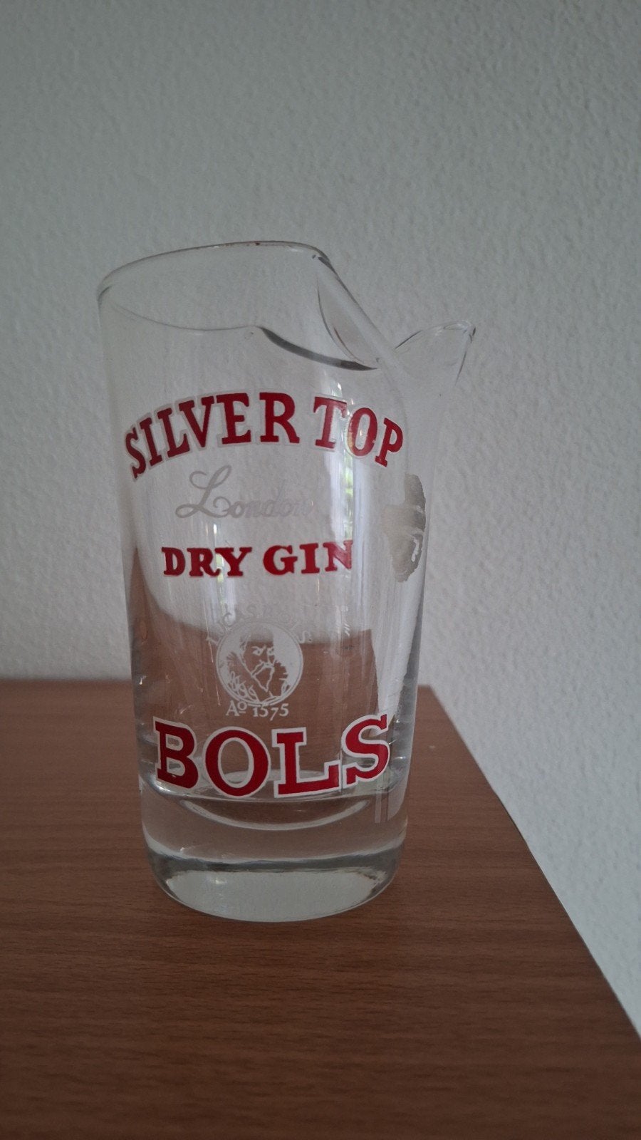 Bols silver top dry gin glas, Verzamelen, Ophalen, Zo goed als nieuw, Gebruiksvoorwerp
