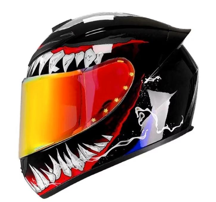 Professionele beschermende Motorhelm Unisex in Venom stijl, Ophalen of Verzenden, Nieuw met kaartje, Overige typen, Overige merken