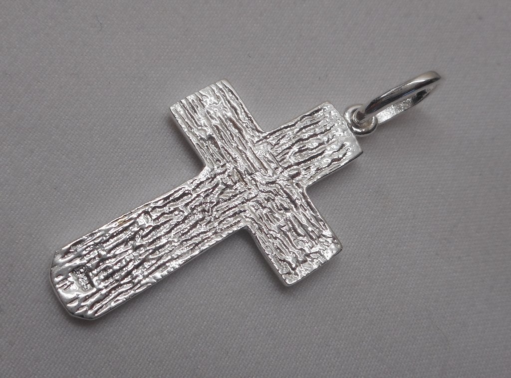 Prachtig zilveren modernist kruis hanger unisex nr.803, Verzenden, Zo goed als nieuw, Kruis of Symbool, Zilver