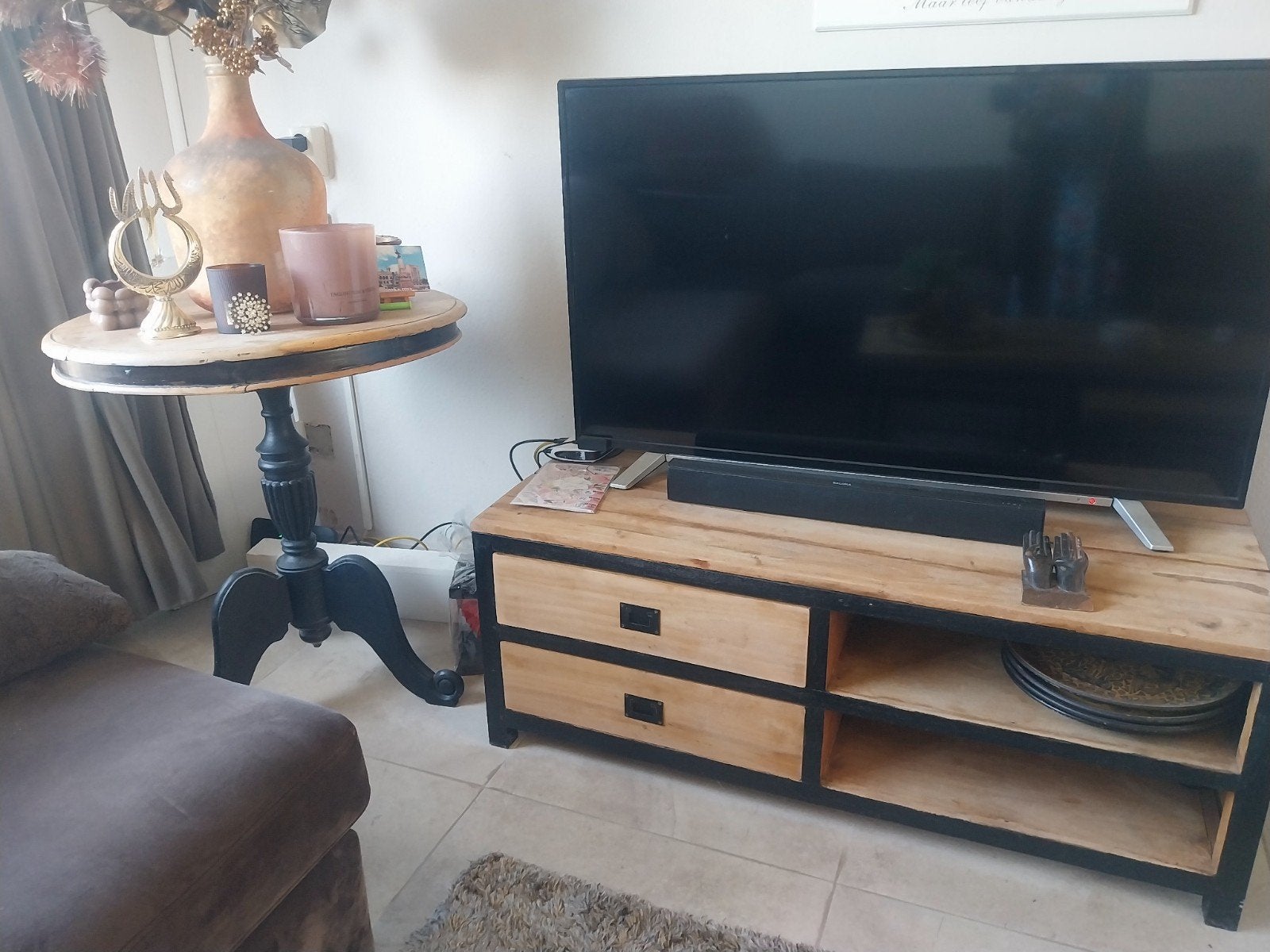 mooie echt houten kastje, Ophalen, 50 tot 100 cm, Zo goed als nieuw, Minder dan 100 cm