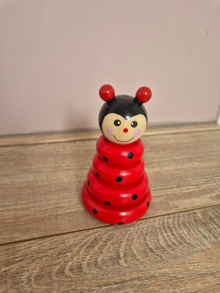 Lieveheersbeestje houten stapeltoren, Ophalen of Verzenden