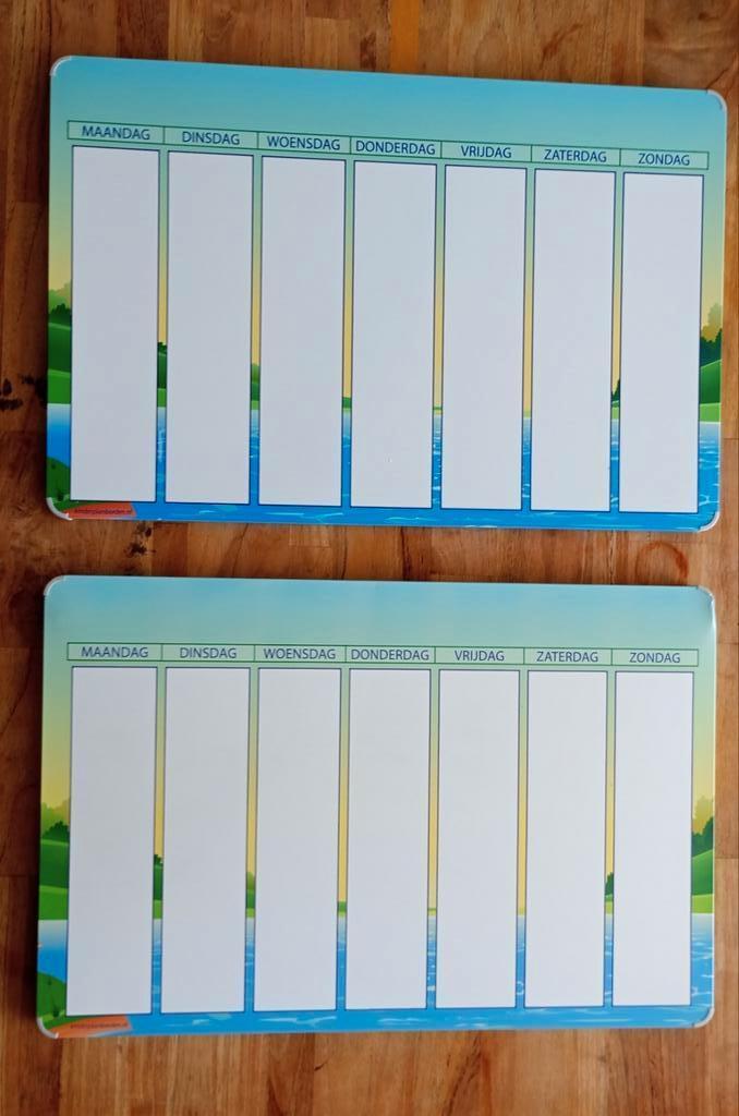 Twee planborden weekplanner, Ophalen of Verzenden, Gebruikt, Magneetbord