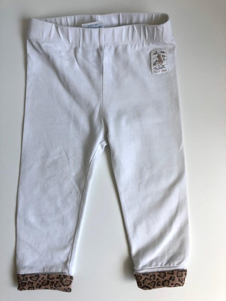 Witte legging met tijgerprintje Feetje maat 74, Ophalen of Verzenden, Zo goed als nieuw, Meisje, Broekje