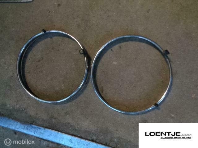 chroom koplampringen voor wiswas bmw e23 e28, Gebruikt, Ophalen of Verzenden, BMW, BMW