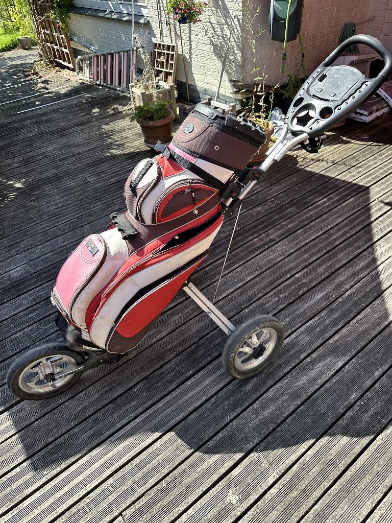 TRI-express golftrolley, Sport en Fitness, Golf, Ophalen of Verzenden, Gebruikt, Golfkar