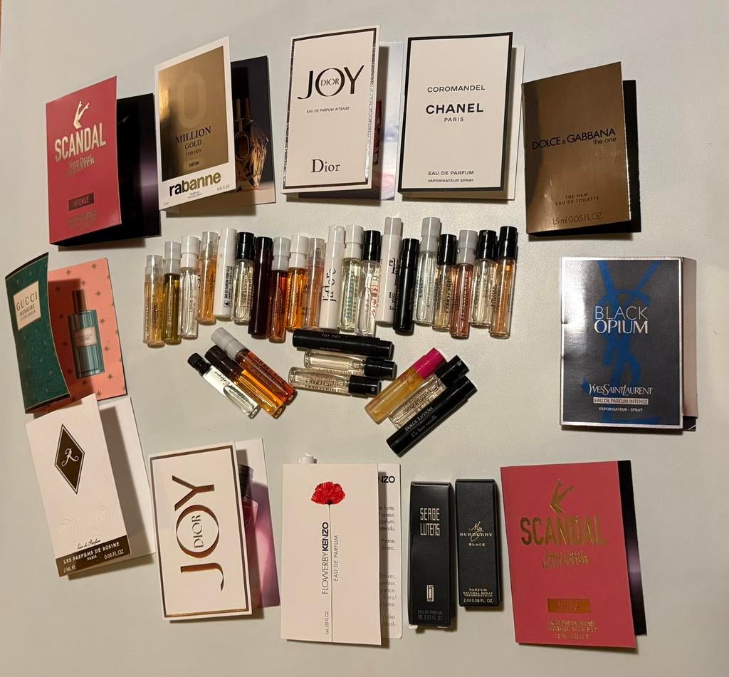 Parfum Sample Set #5 - Paco Rabanne, Serge Lutens, Burberry, Verzenden, Zo goed als nieuw