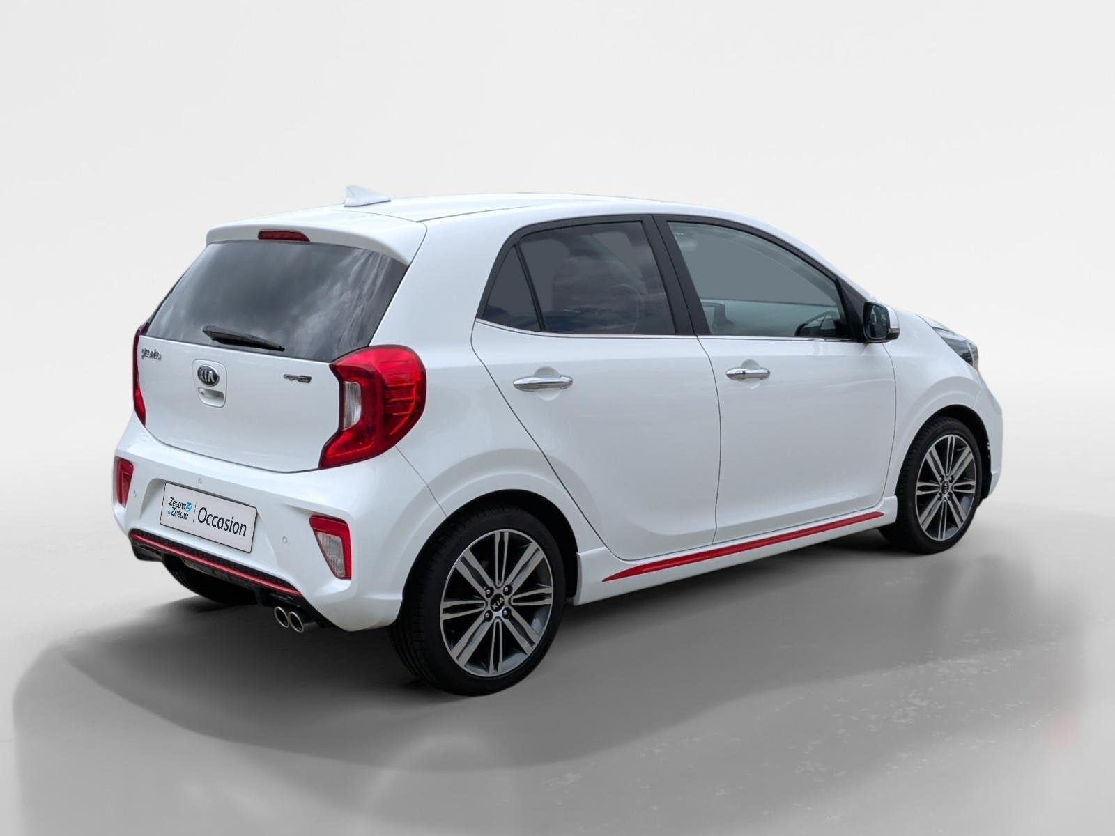 Kia Picanto 1.2 CVVT GT-Line | Vol opties | Stoelverwarming, Auto's, Voorwielaandrijving, Gebruikt, 4 cilinders, Wit