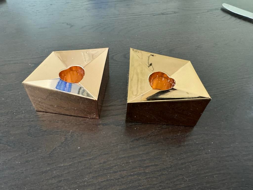 Stoff Nagel cube kandelaars design, Ophalen of Verzenden, Overige materialen