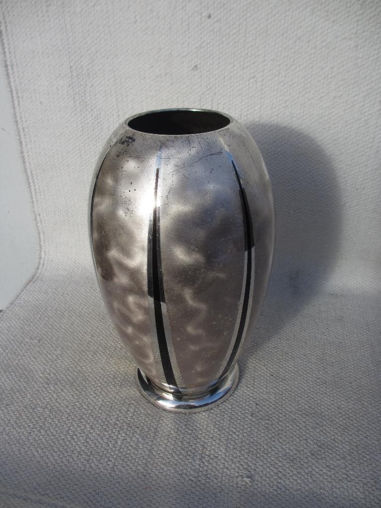 Antieke Art Deco vaas WMF Ikora verzilverd, Ophalen of Verzenden