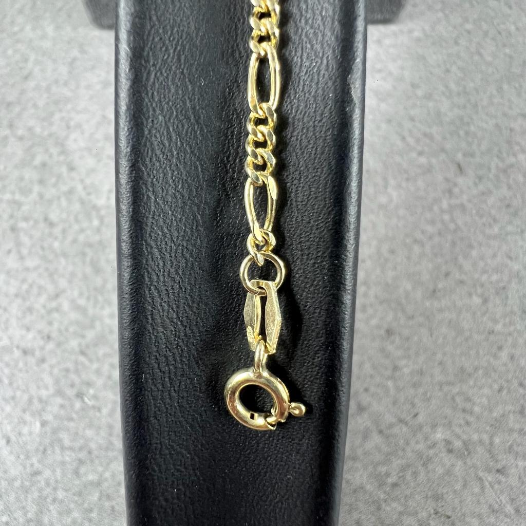 Gouden Armband | 14k | 3,82g | figaro | 18cm | 406541, Ophalen of Verzenden, Gebruikt, Goud, Goud