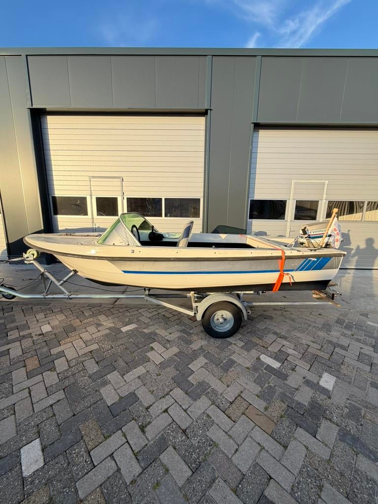Speedboot boot 35pk evinrude, Ophalen, Zo goed als nieuw